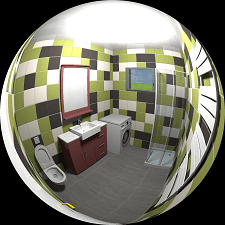 Vizualizace koupelny mobilního domu Kelly