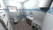Vizualizace koupelny mobilního domu Megan