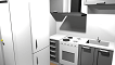 Vizualizace kuchyně mobilního domu Mia