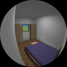 Vizualizace ložnice mobilního domu Mia
