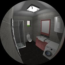 Vizualizace koupelny mobilního domu Olivia